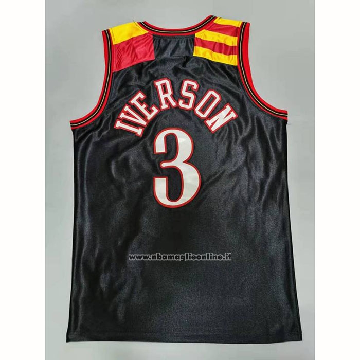 Maglia Philadelphia 76ers Allen Iverson #3 Mitchell & Ness 2006 Nero